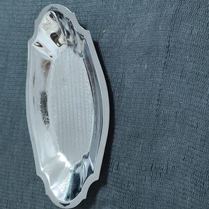 Chromium Plated Engraved Silver Dish
